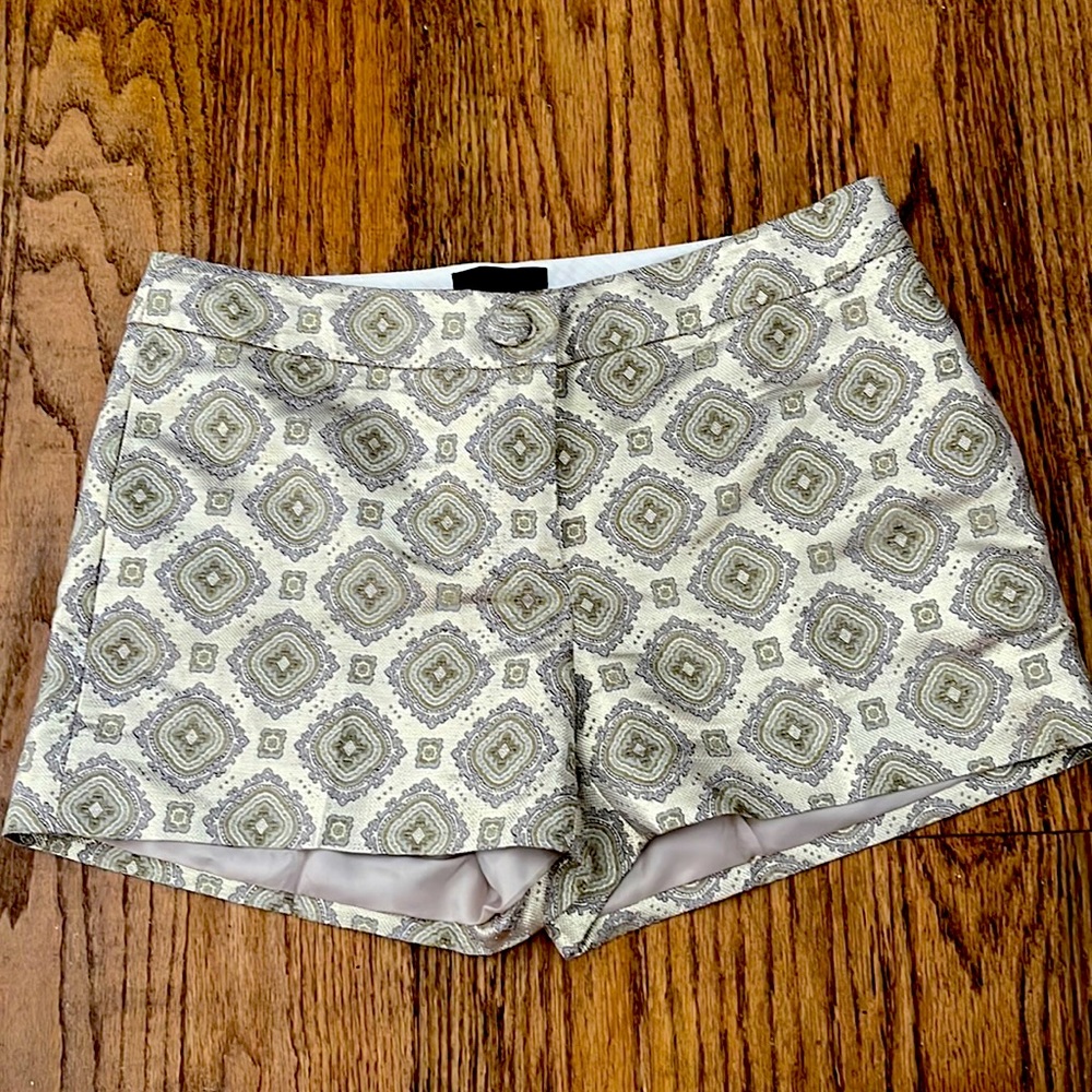 J Crew Collection Medallion/Metallic Shorts